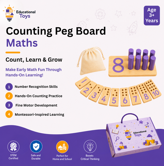 Wooden Counting Peg Board