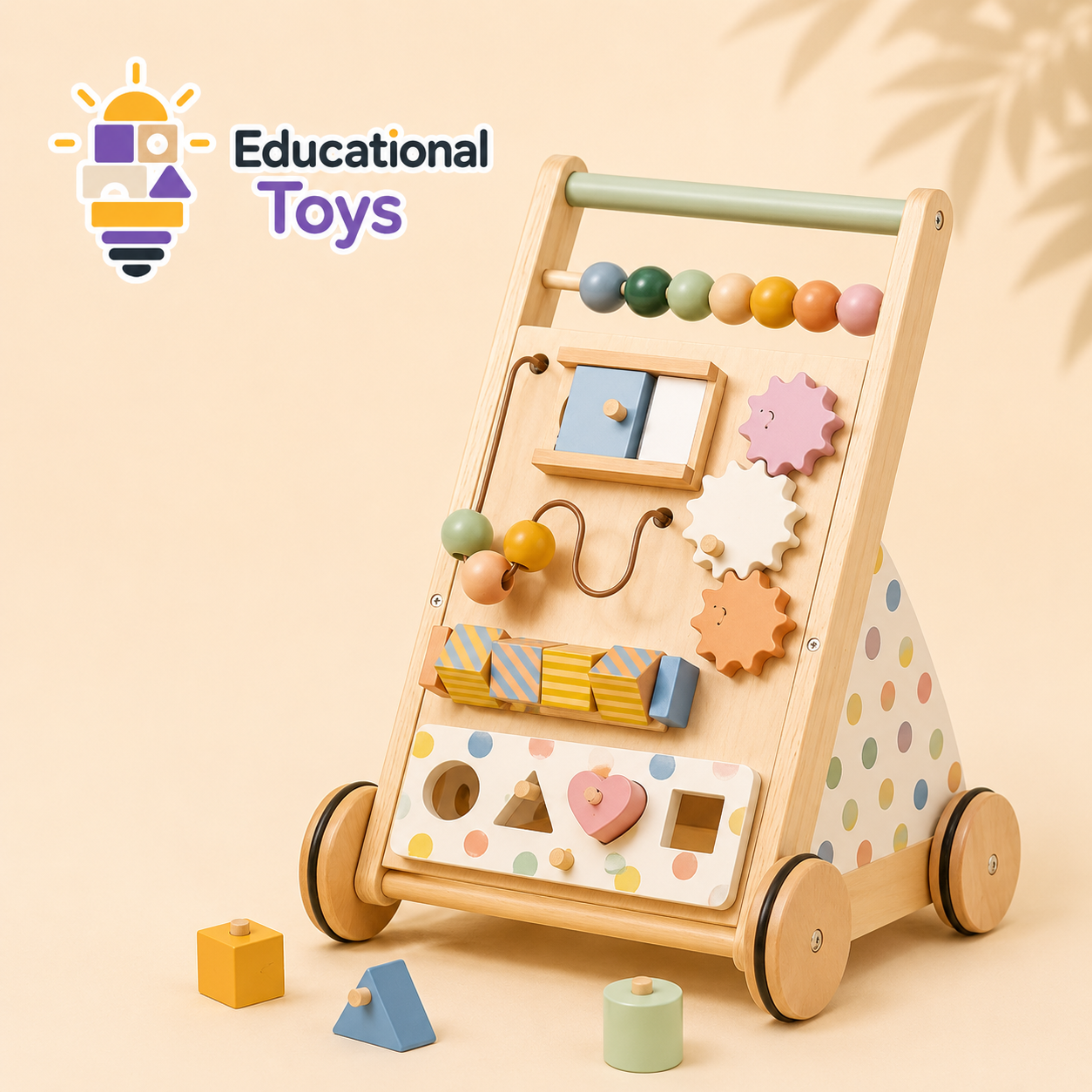 Wooden Montessori Activity Walker
