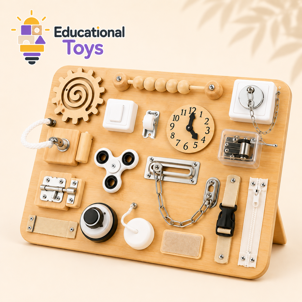 Wooden Sensory Busy Board