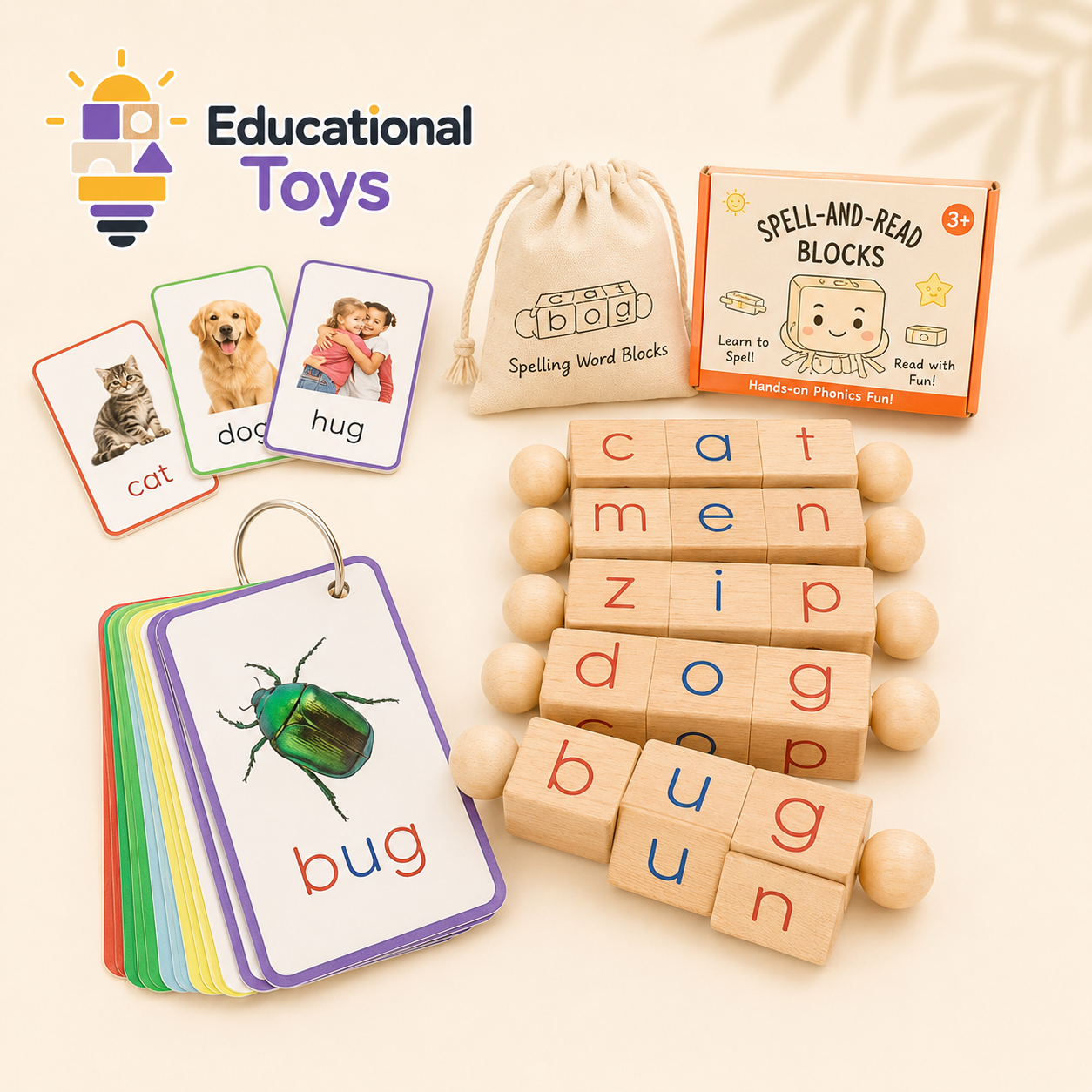 Phonics Spinning Reading Blocks