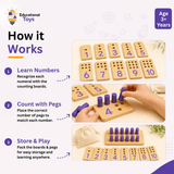 Wooden Counting Peg Board