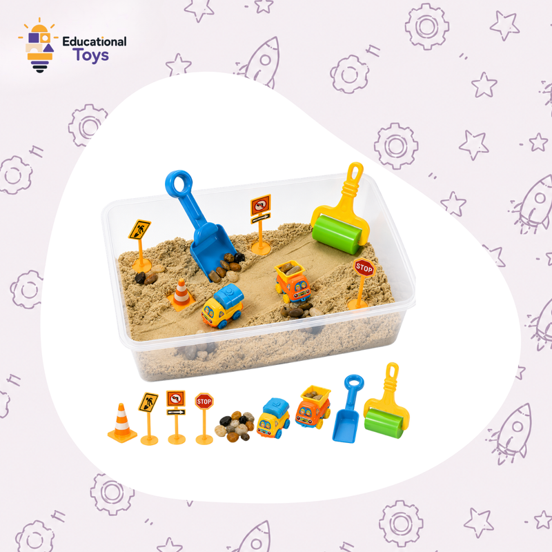 Construction Zone Sensory Bin Playset