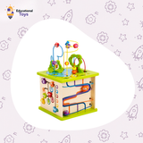 Country Critters 5-Sided Wooden Activity Cube