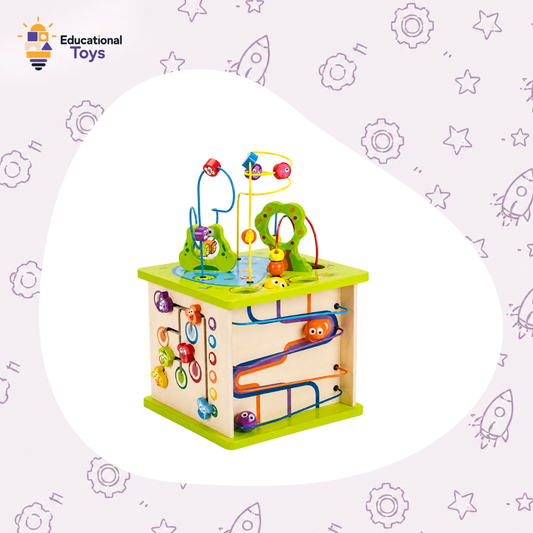 Country Critters 5-Sided Wooden Activity Cube