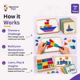 Magnetic Wooden Pattern Blocks & Cards