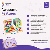 Magnetic Wooden Pattern Blocks & Cards
