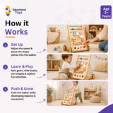 Wooden Montessori Activity Walker