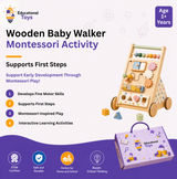 Wooden Montessori Activity Walker