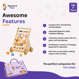 Wooden Montessori Activity Walker