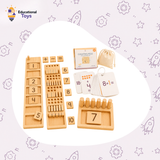 Wooden Math Counting Pegs & Flash Cards
