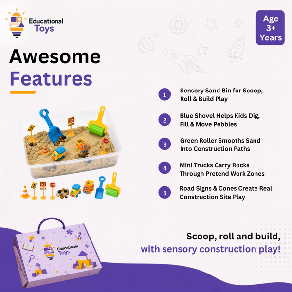 Construction Zone Sensory Bin Playset
