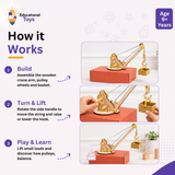 Wooden Pulley Crane Building Kit