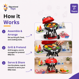 Kids BBQ Grill Pretend Play Set