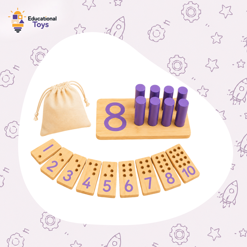 Wooden Counting Peg Board