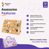 Wooden Sensory Busy Board