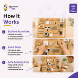 Wooden Sensory Busy Board