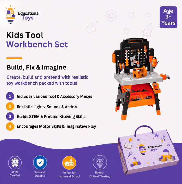 Kids Power Tools Workbench Set