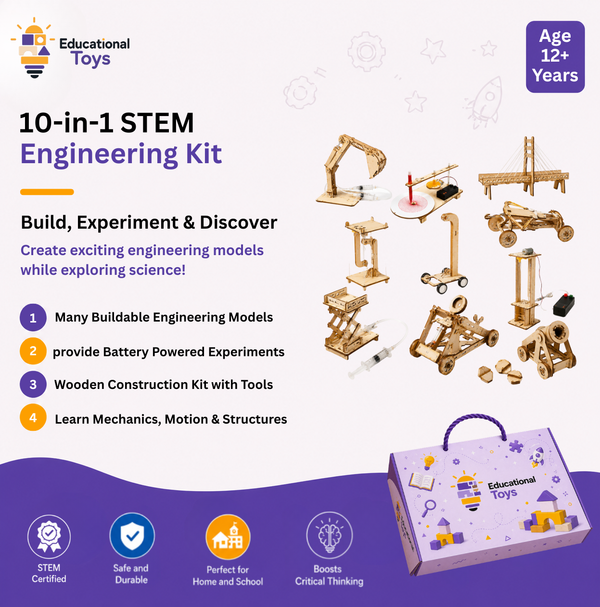 10-in-1 STEM Engineering Kit for Kids