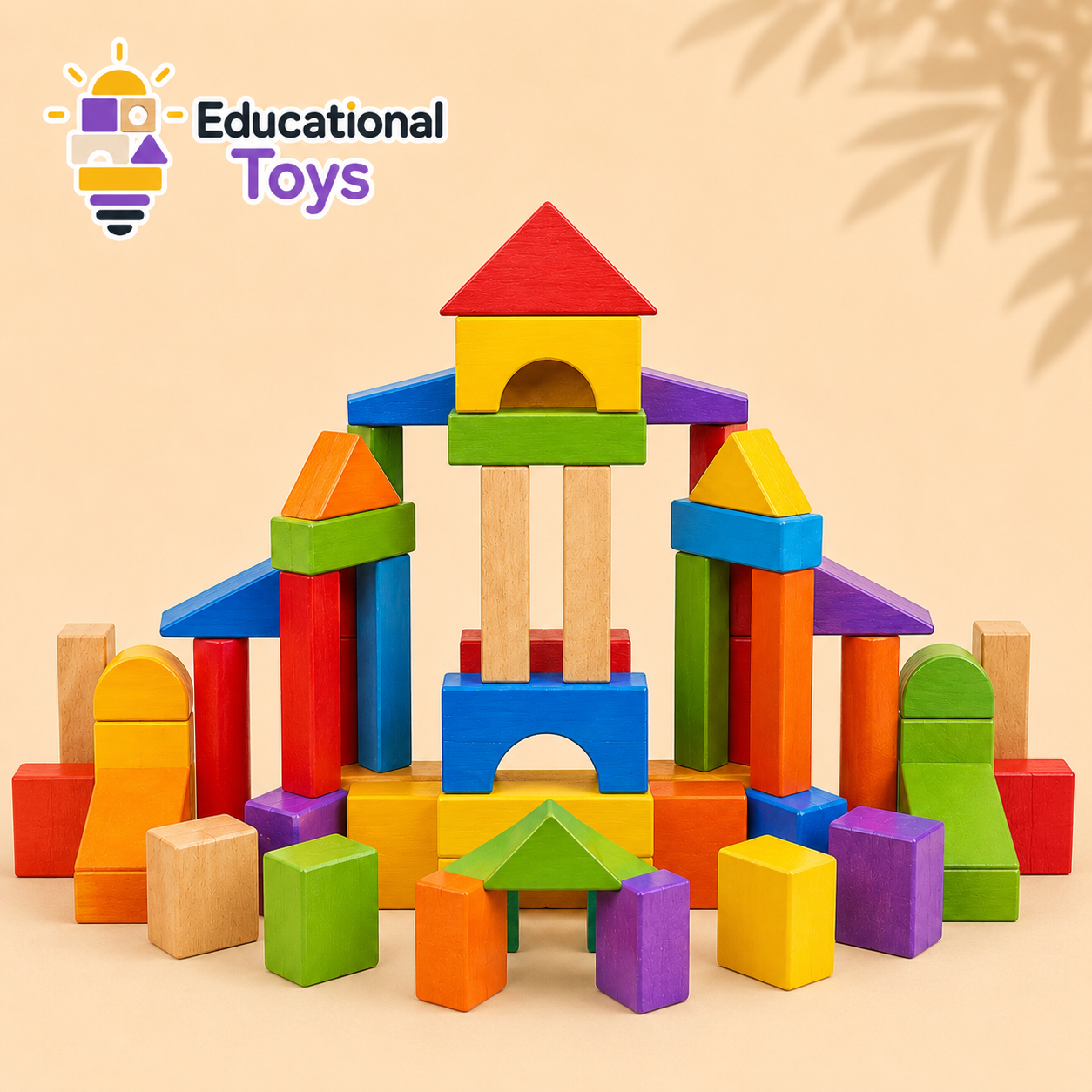 Wood Building Blocks Set