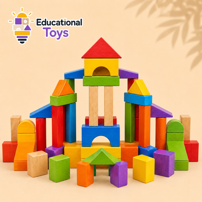 Wood Building Blocks Set