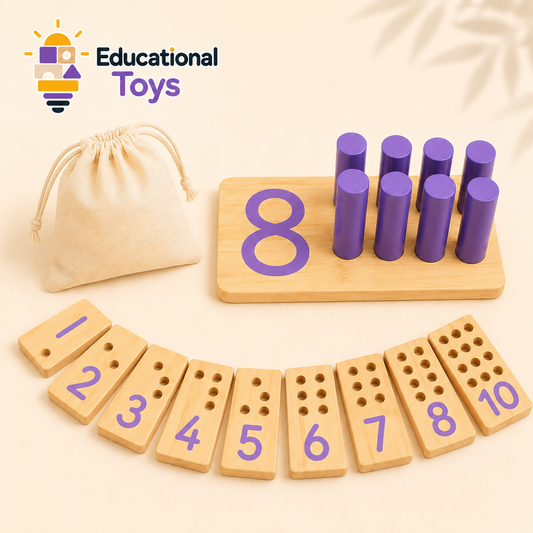 Wooden Counting Peg Board