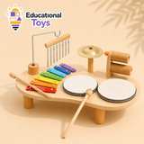 Wooden Drum & Music Set