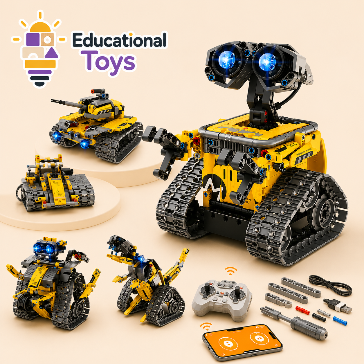 5 in 1 Remote Control Robot Building Kit